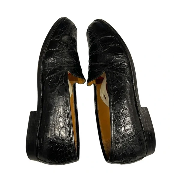 Giorgio’s of Palm Beach Brown Crocodile Men’s Loafers Shoes Size :8.5